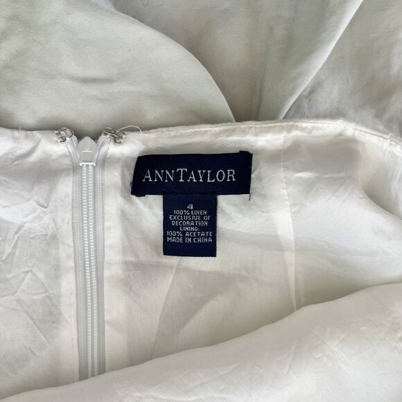 Ann Taylor Embroidered Linen Skirt - Picture 2 of 5